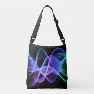 Dark Smokey swirl pattern Purple blue green Crossbody Bag