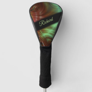 Dark Smudge Fractal Name Golf Head Cover