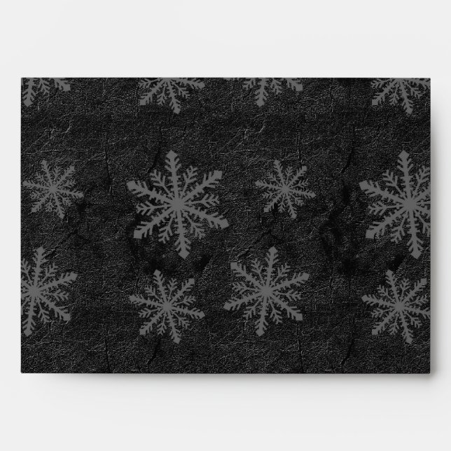 Dark Snowflake Pattern 1 - Envelope (Front)