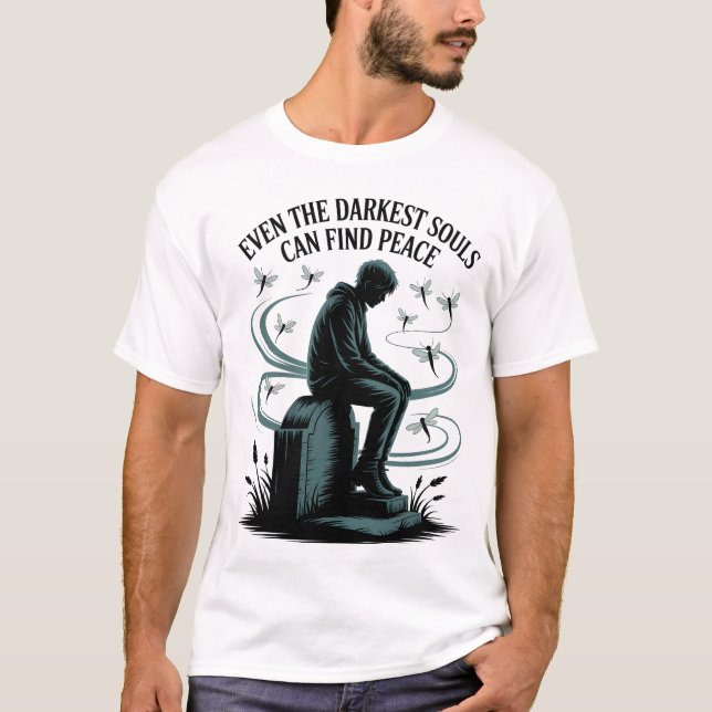 Dark Souls Peace – Gothic Spirit Silhouette Tee (Front)