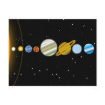 Dark Space with Colourful Planets Fantasy