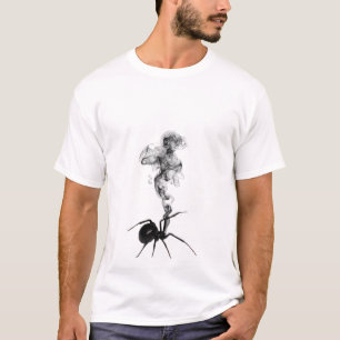 Dark Spider Smoke Trail – Gothic Aesthetic Horror T-Shirt