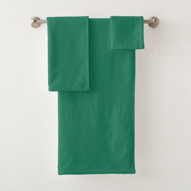 Dark spring green bath towel set (Insitu)