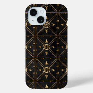 Dark Square Pattern iPhone 15 Case