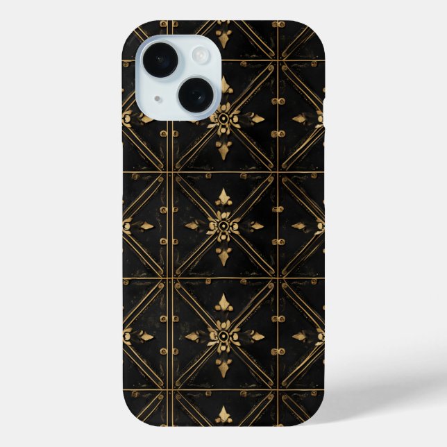 Dark Square Pattern Case-Mate iPhone Case (Back)