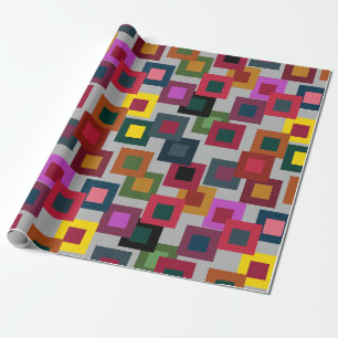 Dark Squares on Light Wrapping Paper