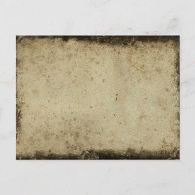 Dark Stained Vintage Aged Paper Postcard (Front)