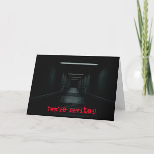 Dark Stair Halloween Invitation Card