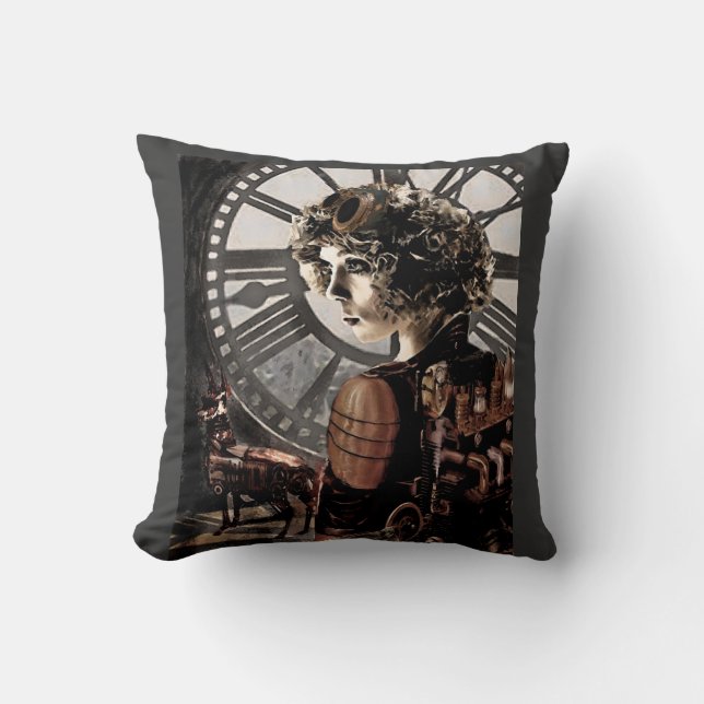 dark steampunk pillow (Front)