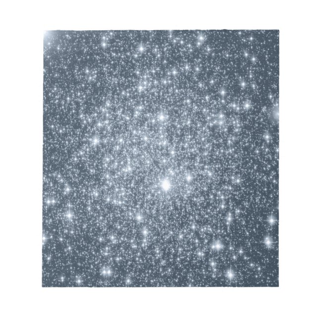 Dark Steel Blue Stars Notepad (Front)