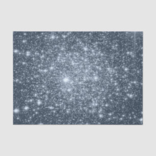 Dark Steel Blue Stars Tissue Paper