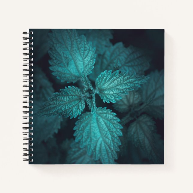 Dark stinging nettle nature photo notebook (Front)