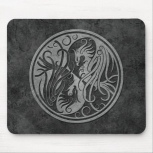 Dark Stone Yin Yang Phoenix Mouse Mat