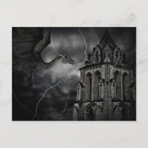 Dark stormy night postcard