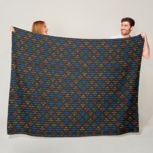 Dark Striped Geometric Art Blanket