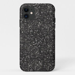 Dark Stylish Silver Grey Glitter iPhone 11 Case