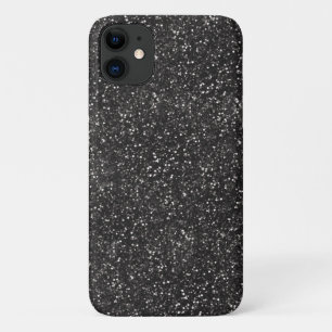 Dark Stylish Silver Grey Glitter iPhone 11 Case