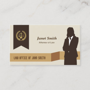 Dark Suit Lady Faux Gold Libra Laurel Lawyer Business Card