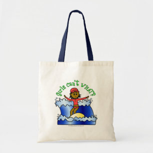Dark Surfer Girl Tote Bag