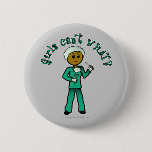 Dark Surgeon Girl 6 Cm Round Badge