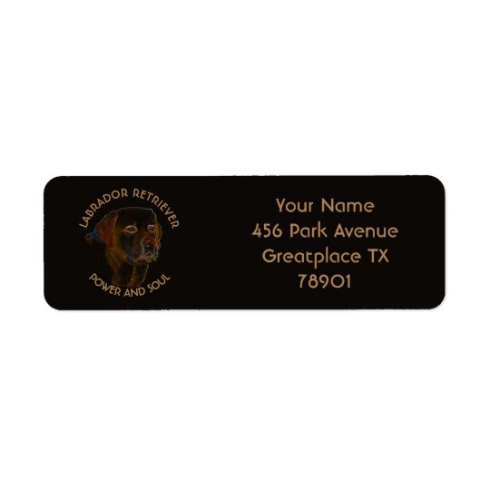Dark Surreal Labrador Retriever Design Return Address Label