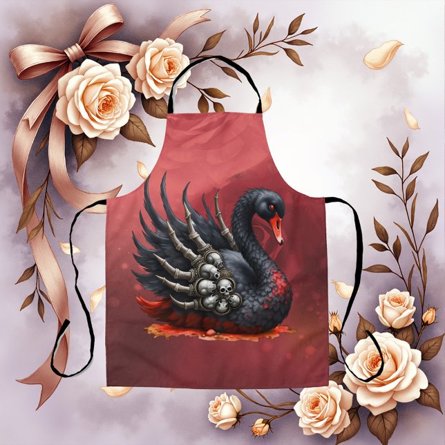 Dark Swan of Bones – Gothic Elegance  Apron (Creator Uploaded)