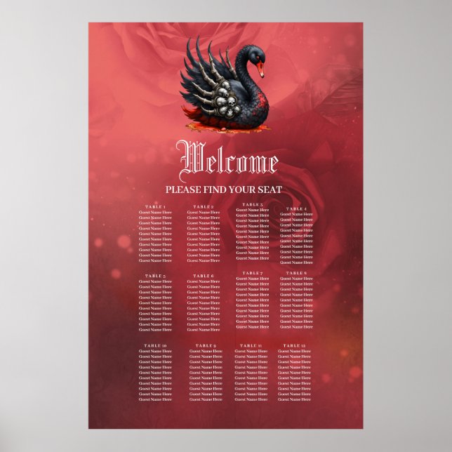 Dark Swan of Bones – Gothic Elegance  Poster (Front)