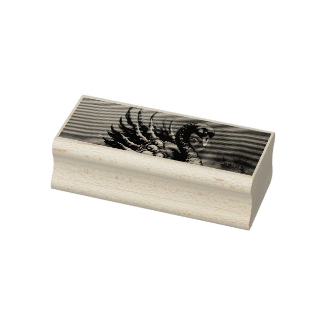 Dark Swan of Bones – Gothic Elegance  Rubber Stamp (Stamp)