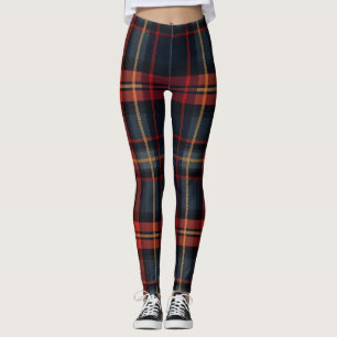 Dark Tartan Pattern Leggings