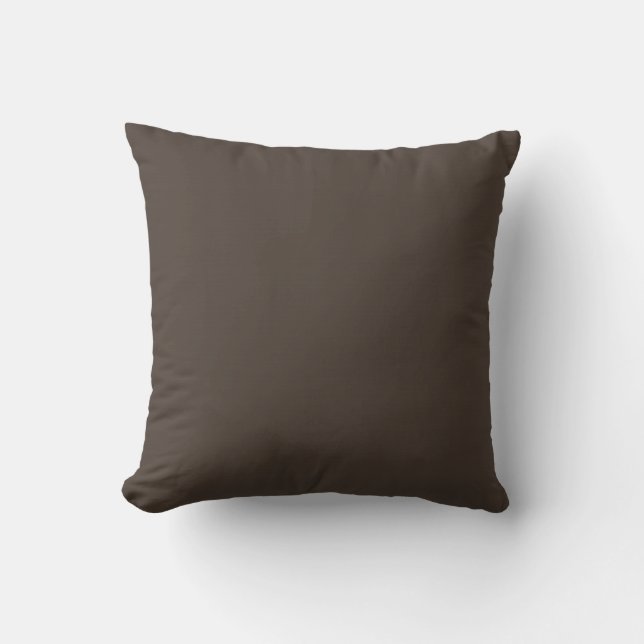 Dark Taupe Solid Color Background Cushion (Front)