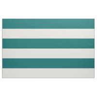Dark Teal and Ivory Wide Stripes Large Scale