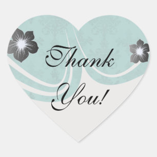 dark teal blue green distressed damask heart sticker