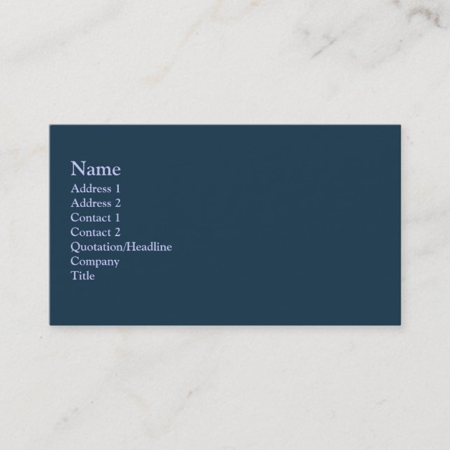 Dark Teal colour Business Card (Front)