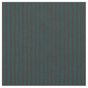 Dark Teal & Dark Brown Wonky Stripes Fabric
