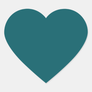 Dark Teal Heart Sticker