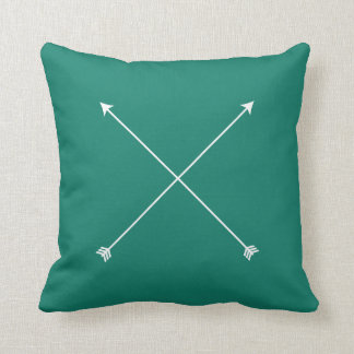 Dark Teal Modern Arrow Minimal Cushion