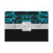Dark Teal Monogram Half Damask RSVP Invitation