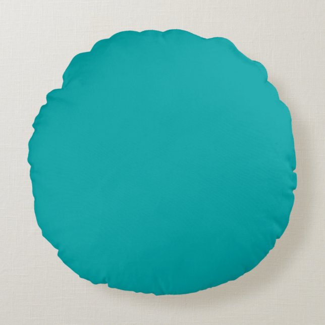 Dark Teal Round Cushion (Front)