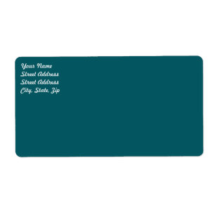 Dark Teal Shipping Label
