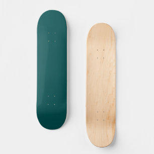 Dark Teal Solid Color Skateboard