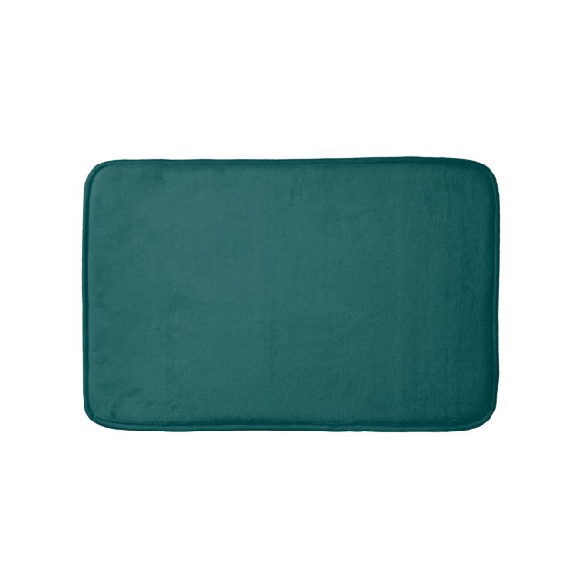 Dark Teal Solid Colour Bath Mat (Front)
