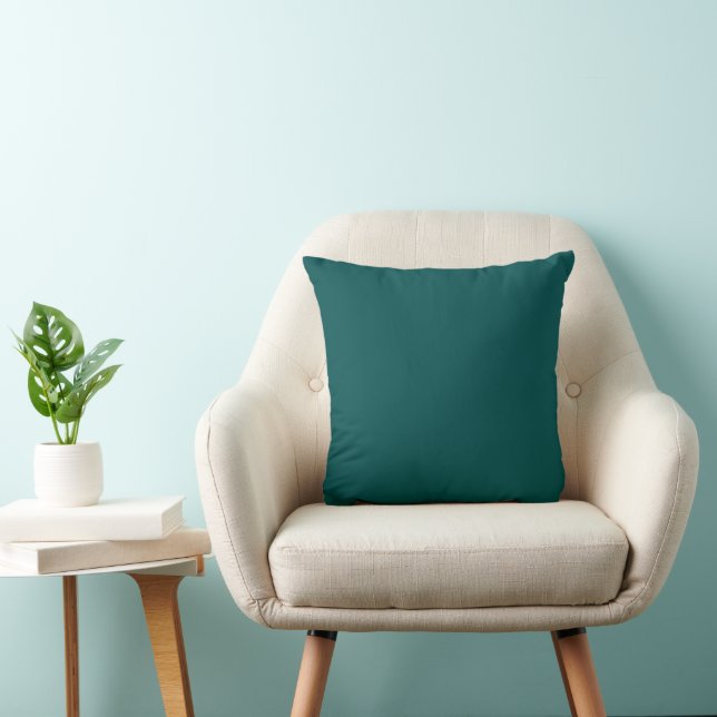 Dark Teal Solid Colour Cushion (Chair)