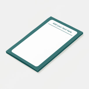 Dark Teal Solid Colour Custom Post-it Notes