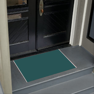 Dark Teal  (solid colour)  Doormat