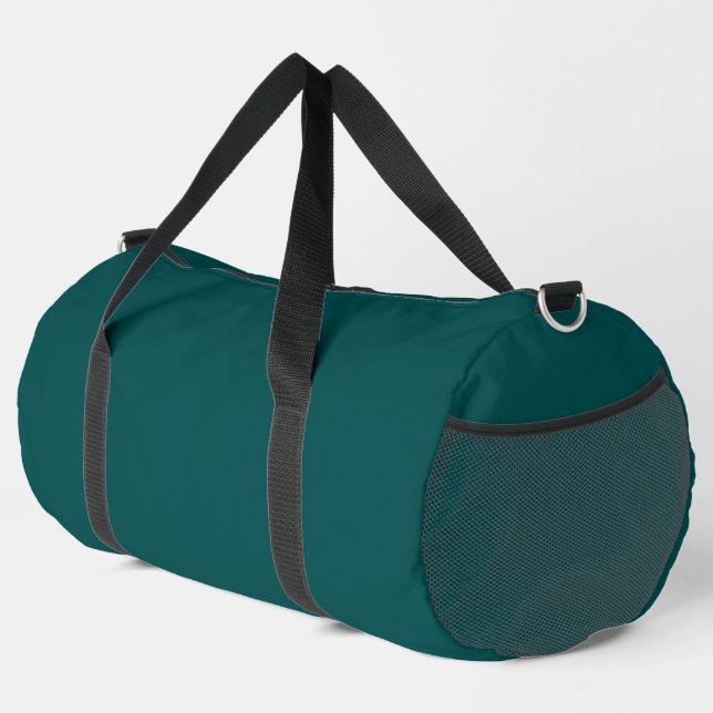 Dark Teal Solid Colour Duffle Bag (Right Corner)