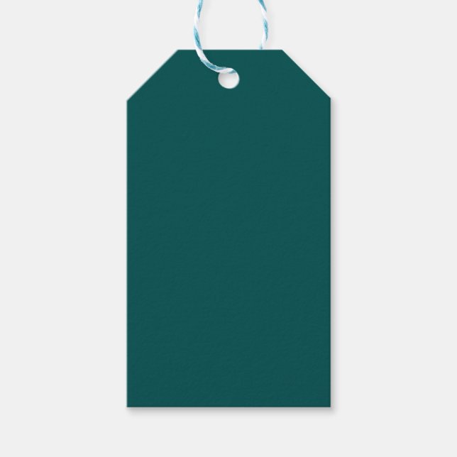 Dark Teal Solid Colour Gift Tags (Front)