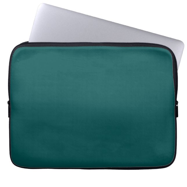 Dark Teal Solid Colour Laptop Sleeve (Front)