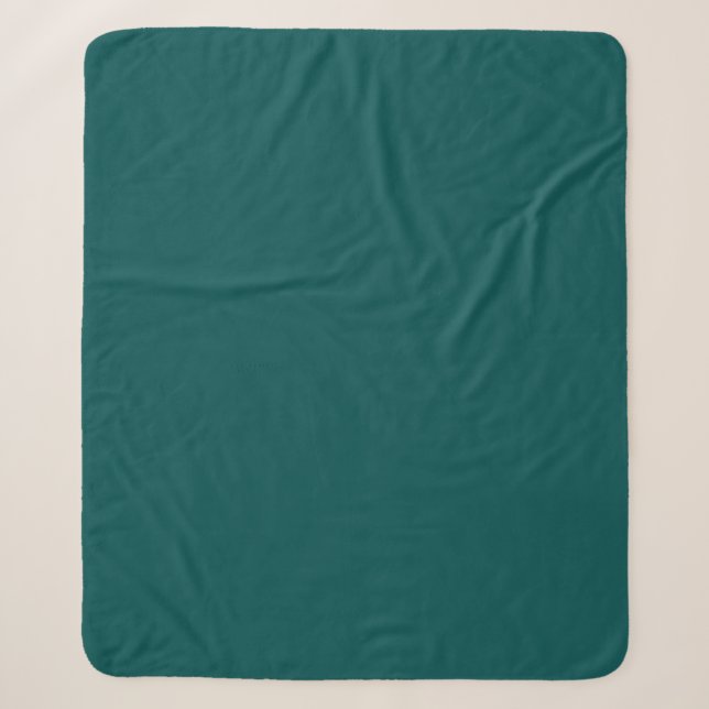  Dark Teal  (solid colour)  Sherpa Blanket (Front)