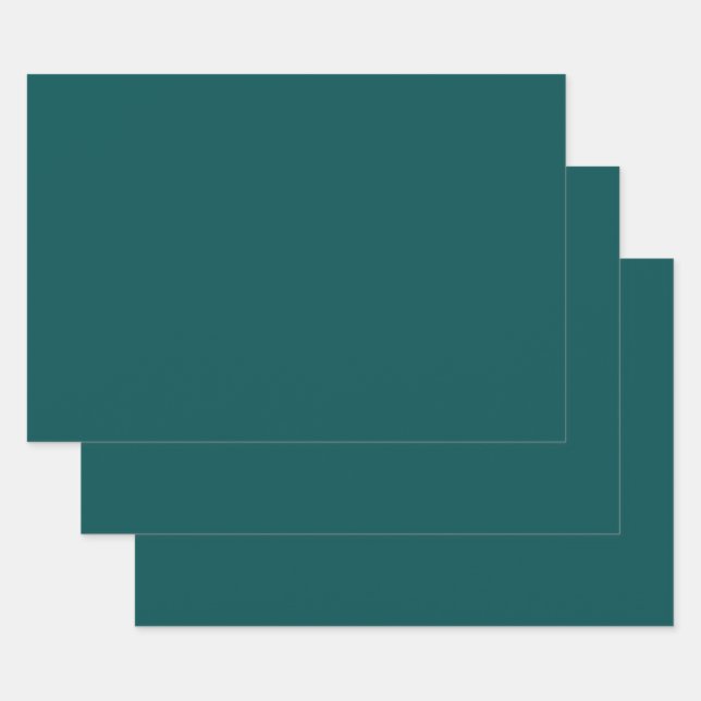  Dark Teal  (solid colour)  Wrapping Paper Sheet (Set)