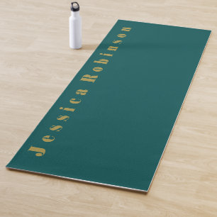 Dark Teal Solid Colour Yoga Mat